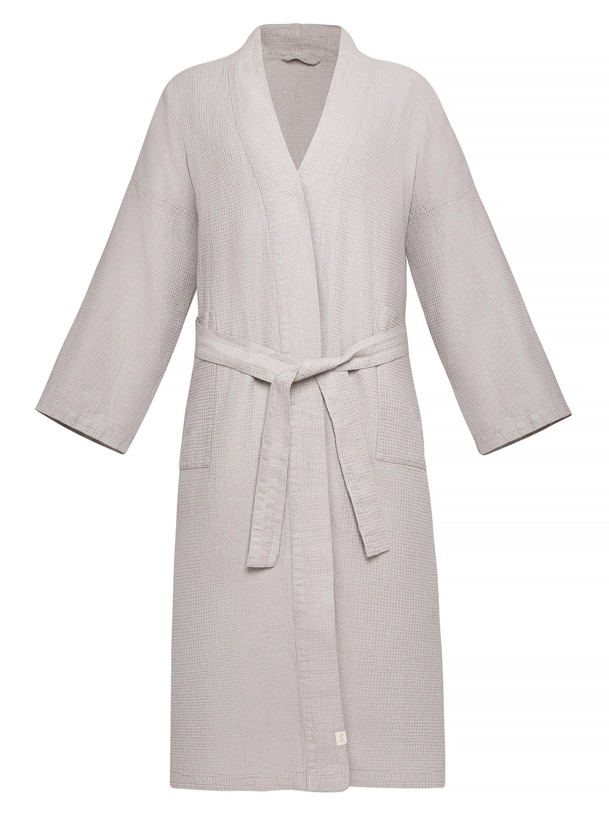 womens grey dressing gown OLIVIA ROCCO Shimmer Fleece Hooded Bath Robe Grey For Women Luxurious