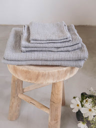 Linen Waffle Towels | Light Grey